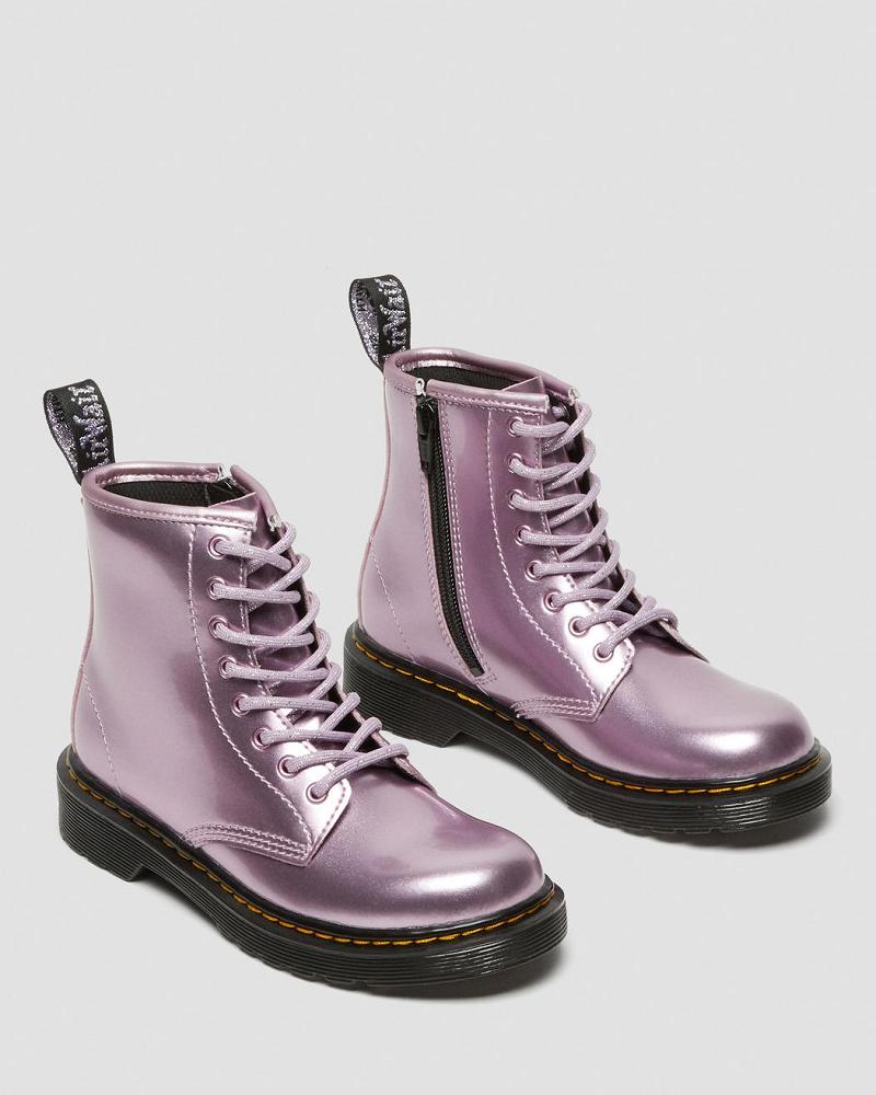 Dr Martens Junior 1460 Metallic Veterlaarzen Kinderen Roze | NL 141WNB